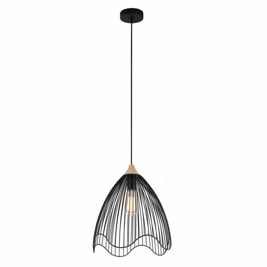 Spiaggia Iron Cone Wavy Edge Pendant Light
