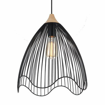 Spiaggia Iron Cone Wavy Edge Pendant Light