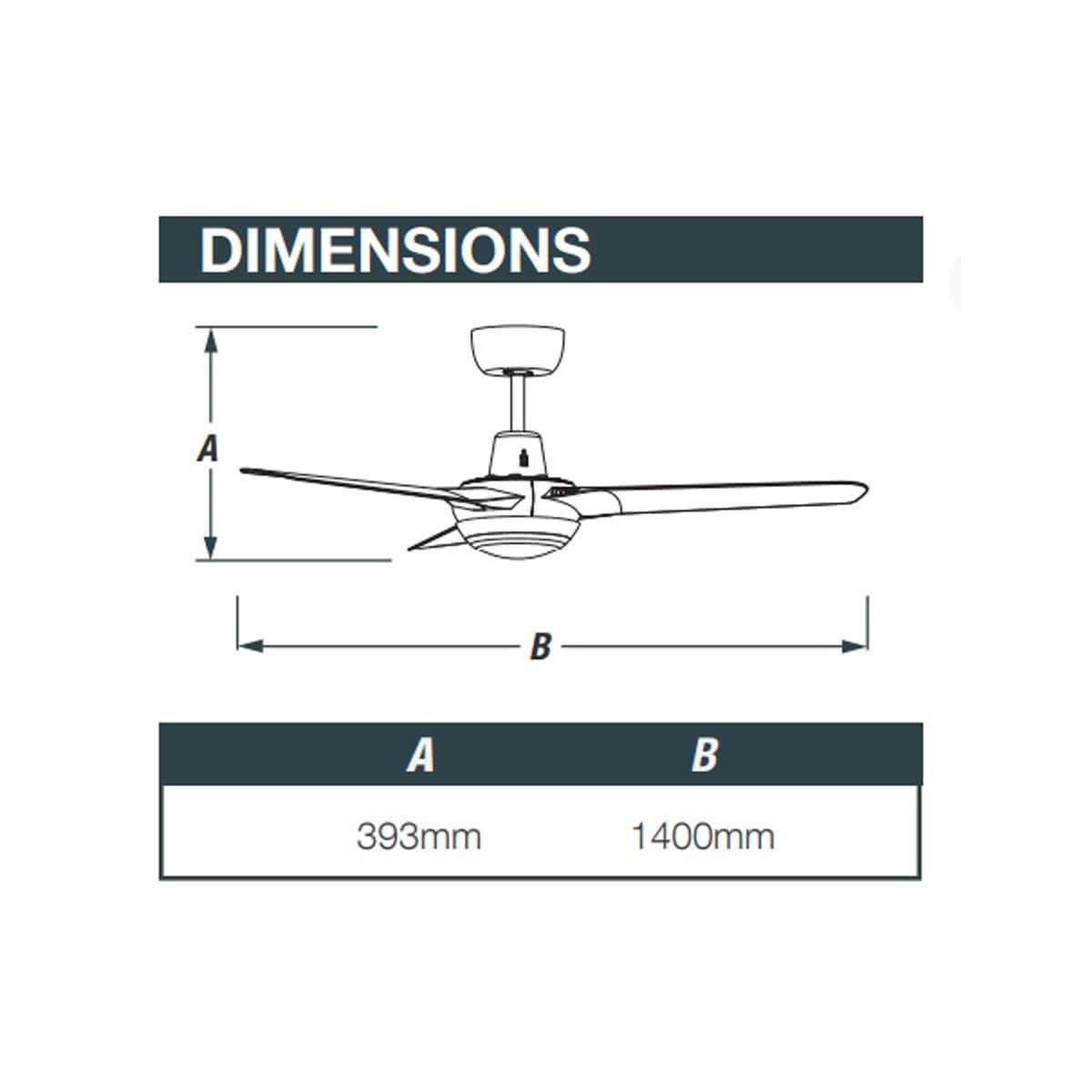 Spyda 56" Ceiling Fan with LED Light