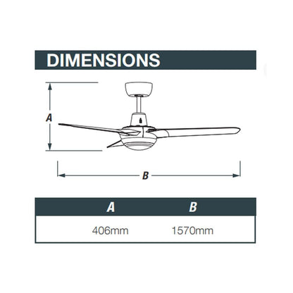 Spyda 62" AC Ceiling Fan with LED Light
