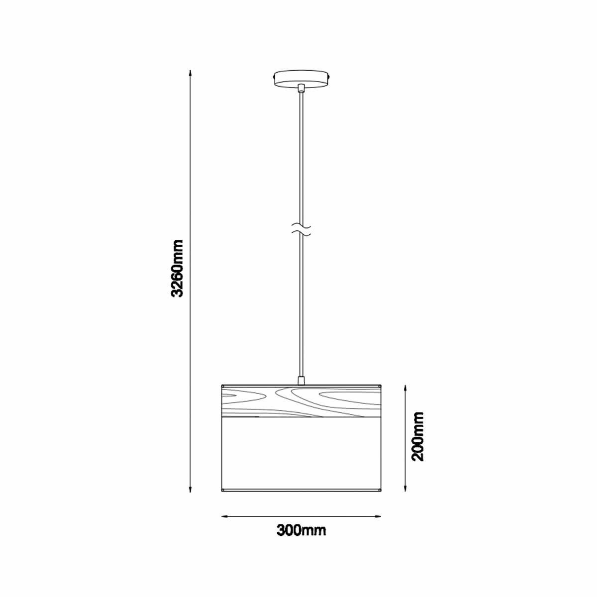 Tambura Medium Blonde Wood Pendant Light