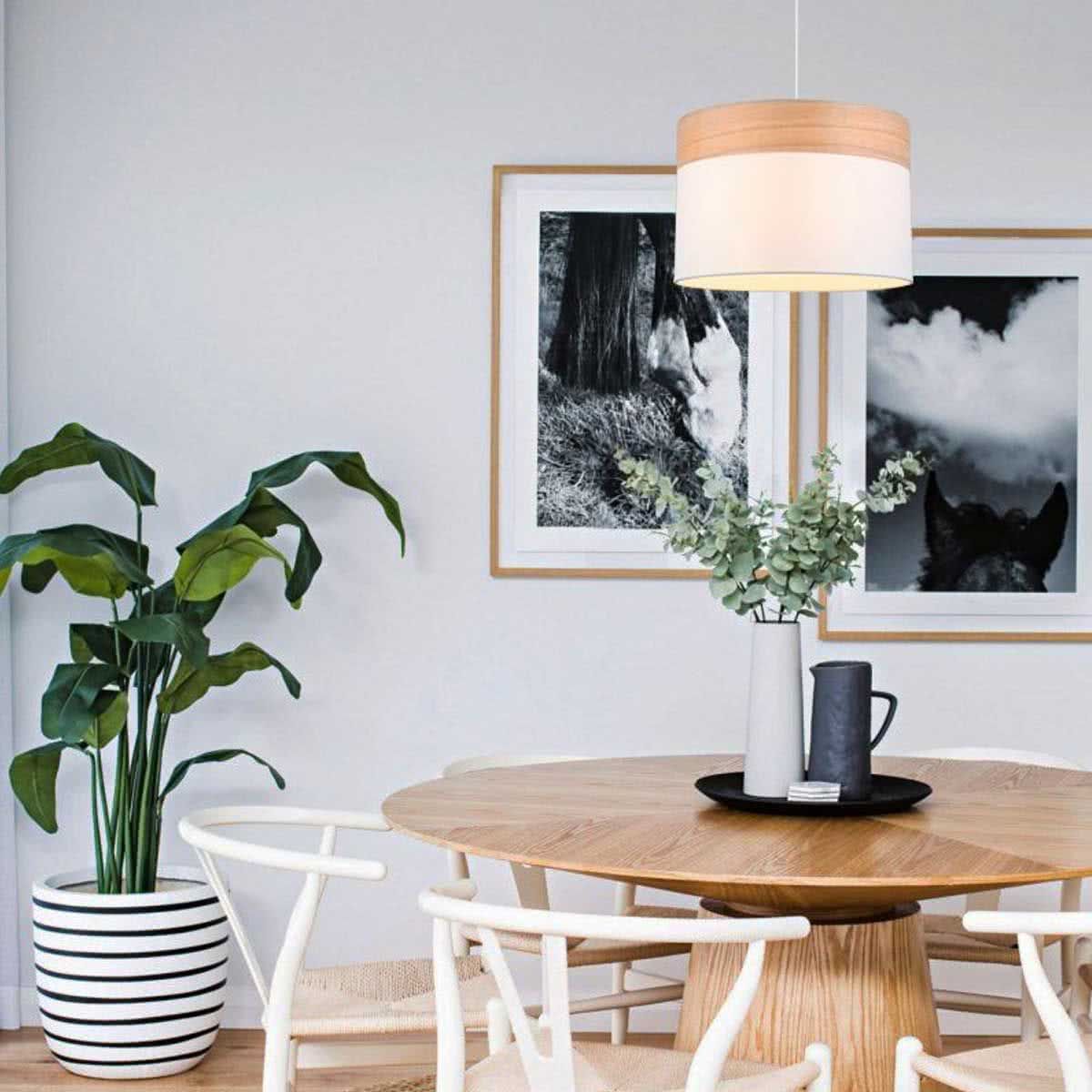 Tambura Medium Blonde Wood Pendant Light