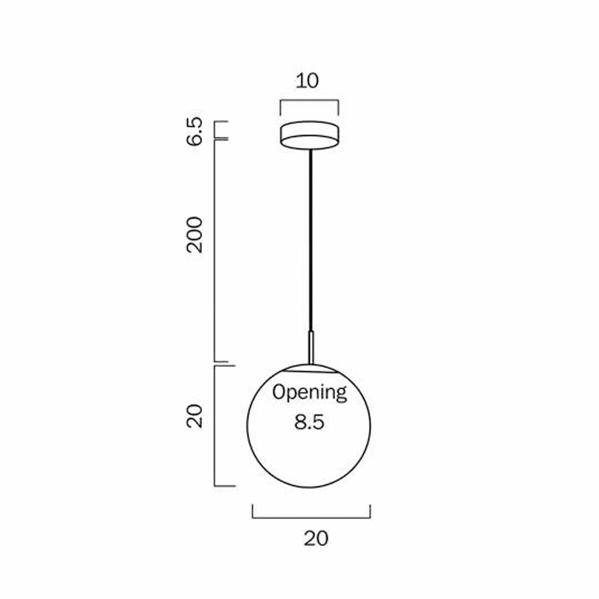 Bally Sphere Glass Pendant Light