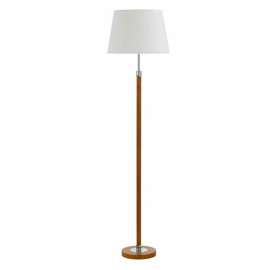 Belmore Chrome & Timber Floor Lamp