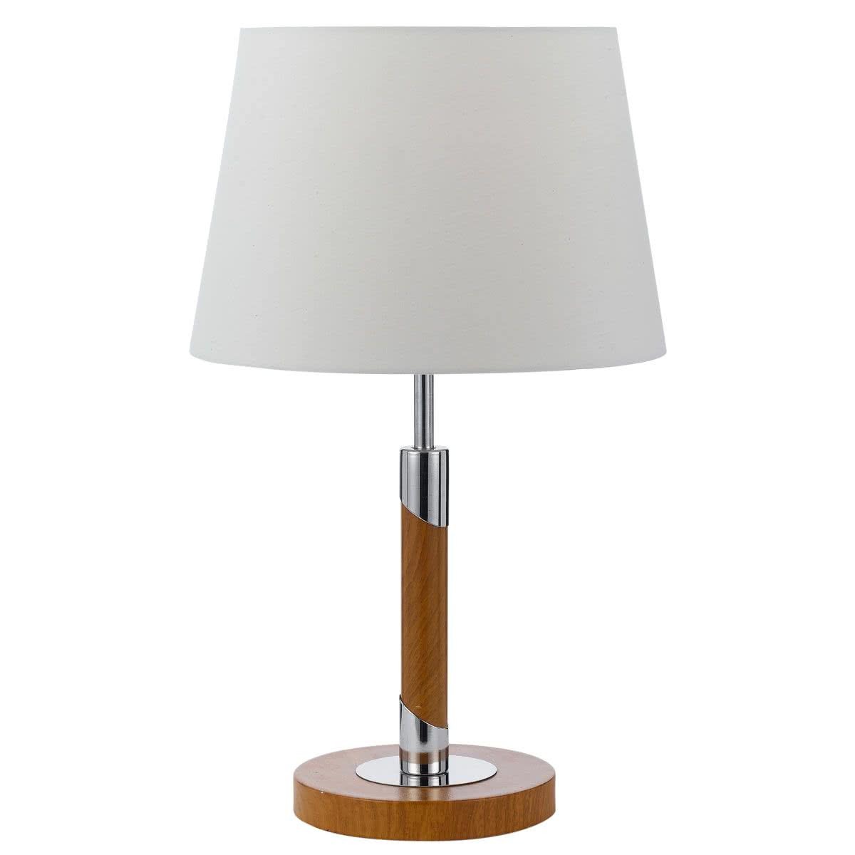 Belmore Chrome & Timber Table Lamp