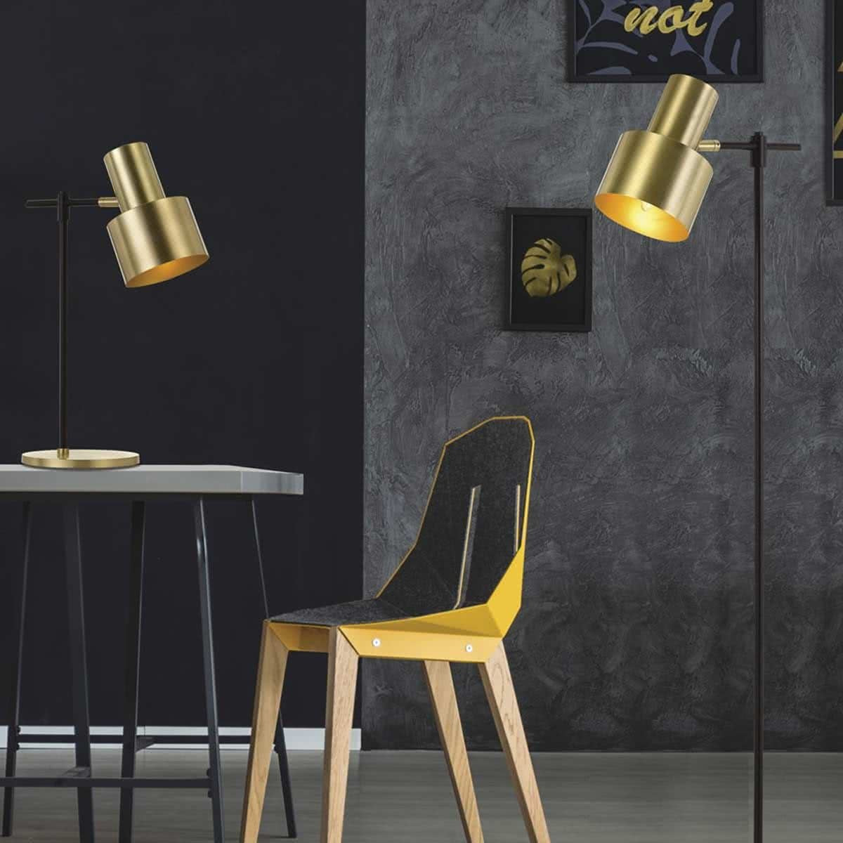 Croset Gold Metal Desk Lamp