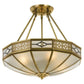 James 4 Light Heritage Antique Brass Semi Flush Ceiling Light