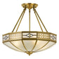 James 4 Light Heritage Antique Brass Semi Flush Ceiling Light