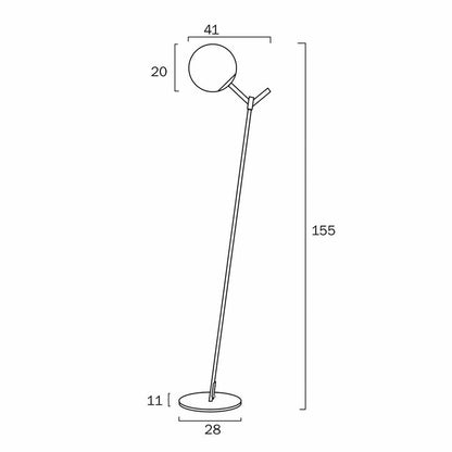 Ohh Opal Sphere Floor Lamp