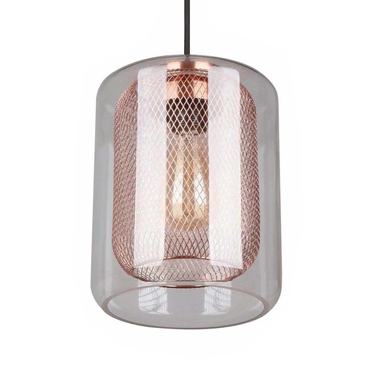 Tono Mesh Internal & Clear Glass Pendant Light