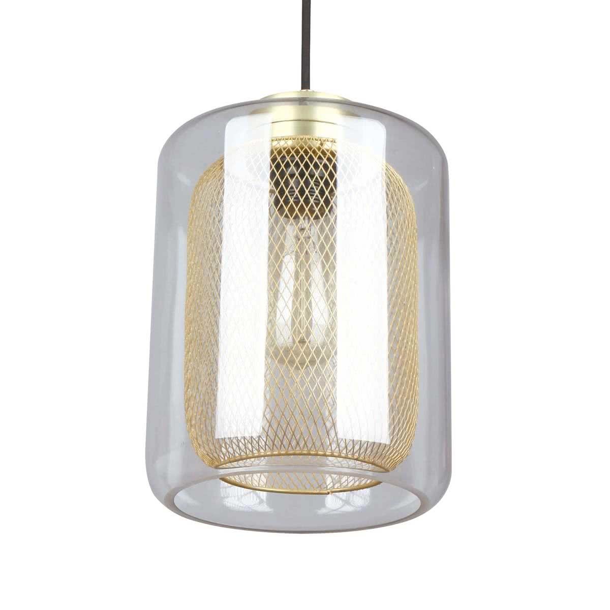 Tono Mesh Internal & Clear Glass Pendant Light