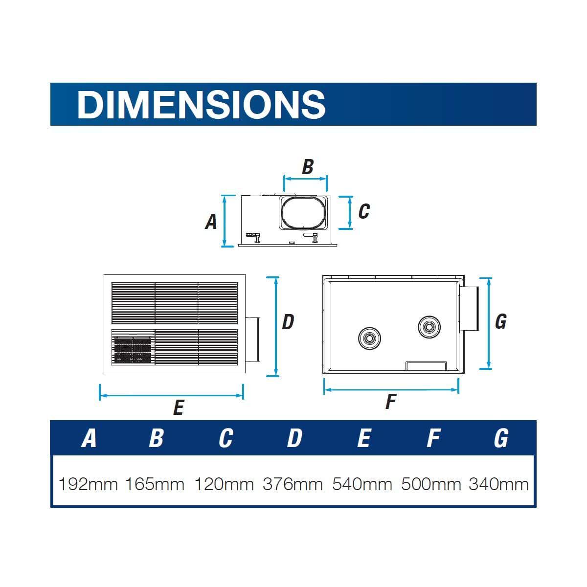Sahara Bathroom 2 In 1 Heater Cooling Exhaust Fan