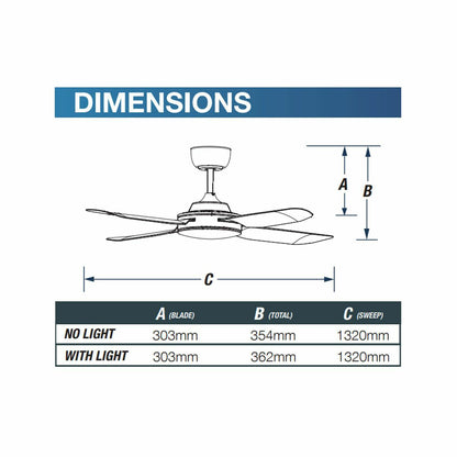 Spinika Ii 52" Ceiling Fan with LED Light