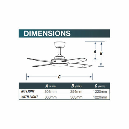 Spinika Ii 48" Ceiling Fan with LED Light