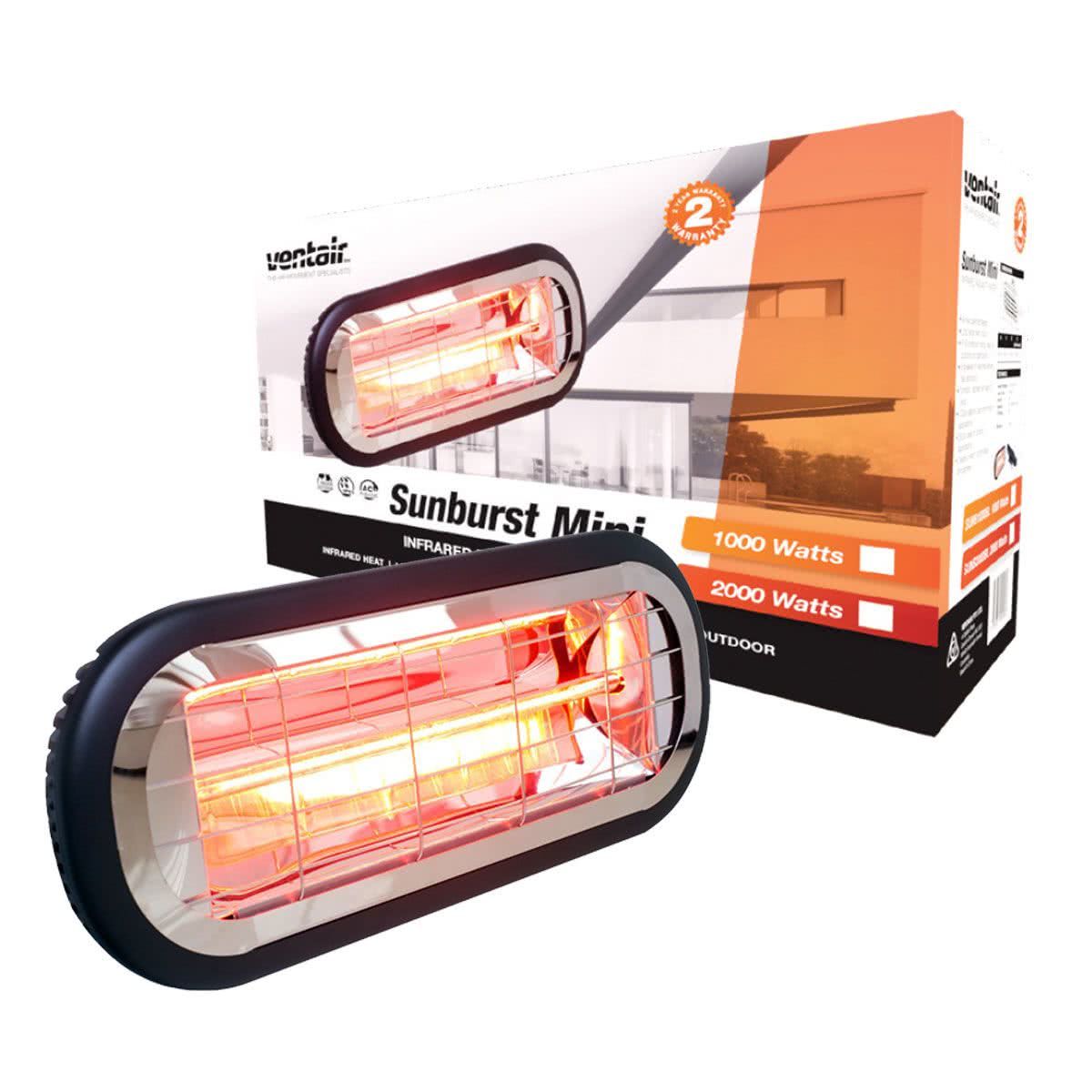 Sunburst Mini 2000w Infrared Radiant Heater