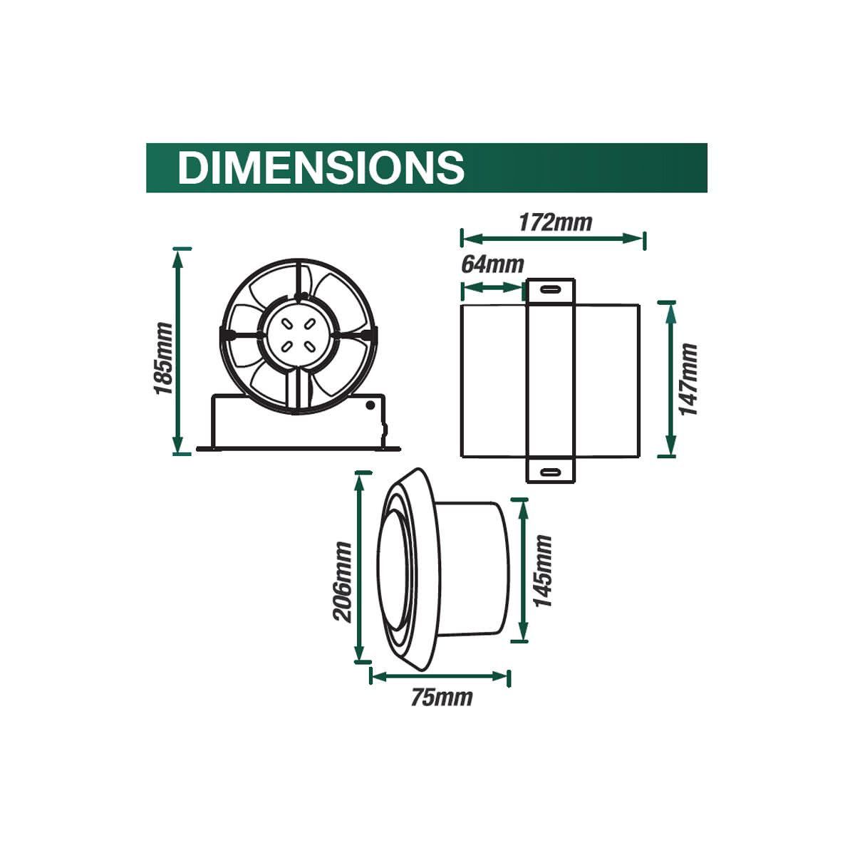 Air Transfer Inline Exhaust Fan Kit