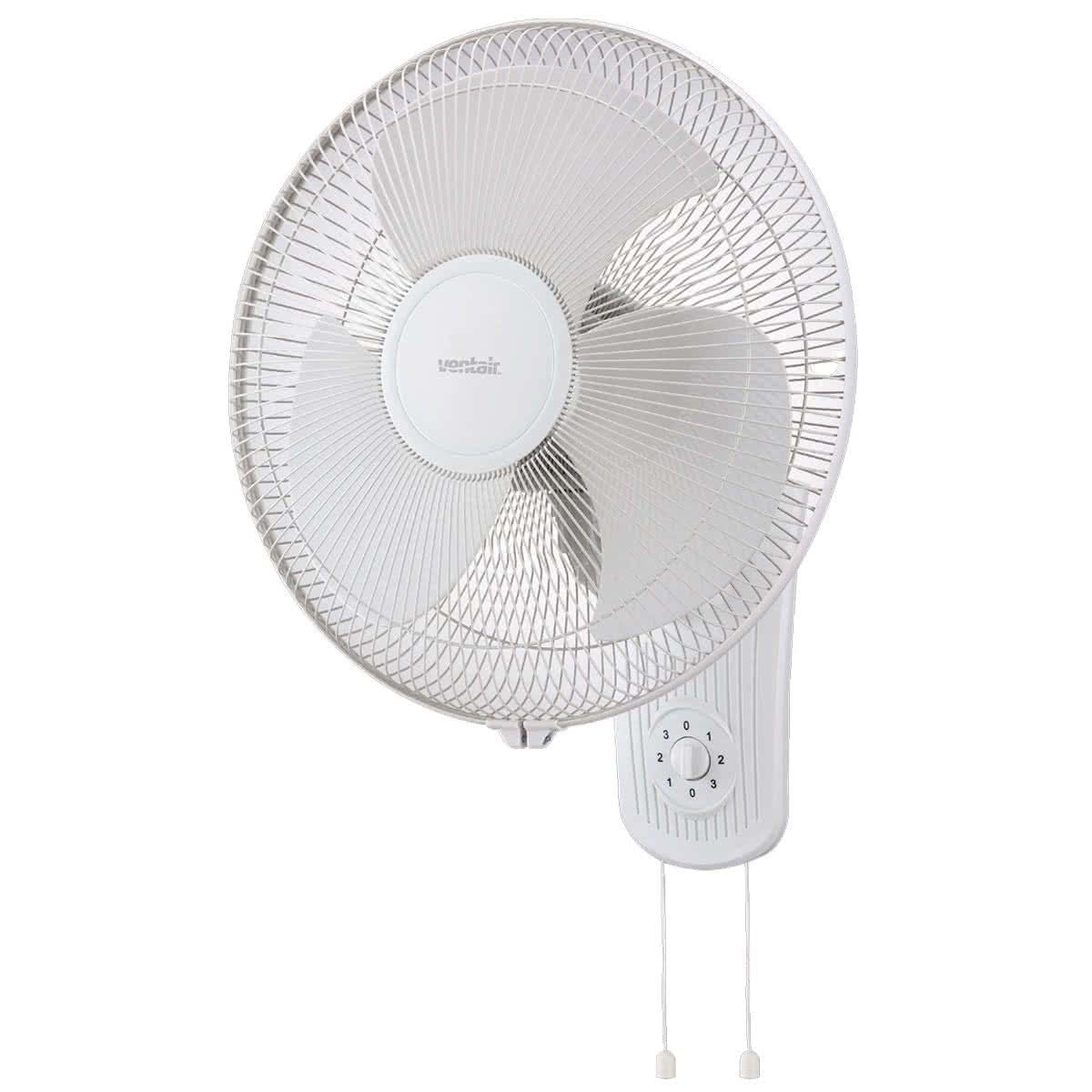 Zephyr Ii Wall Fan with Pull Cord - 40cm