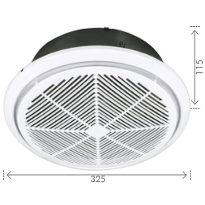 Whisper Large White Round Exhaust Fan