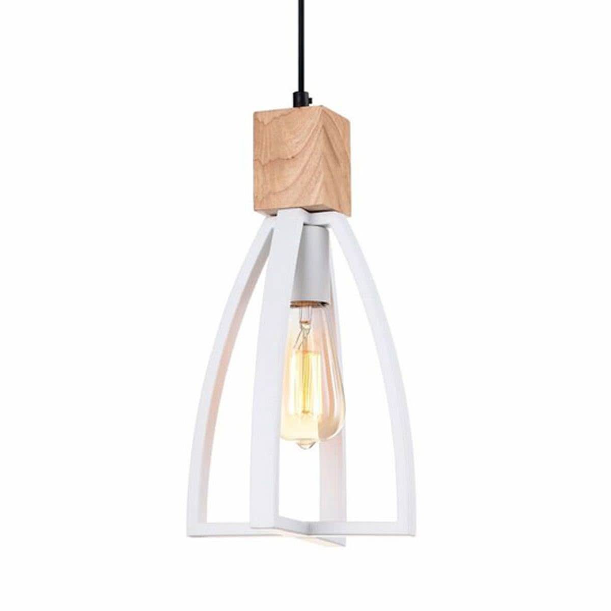 Faro Series Iron and Wood Pendant Light