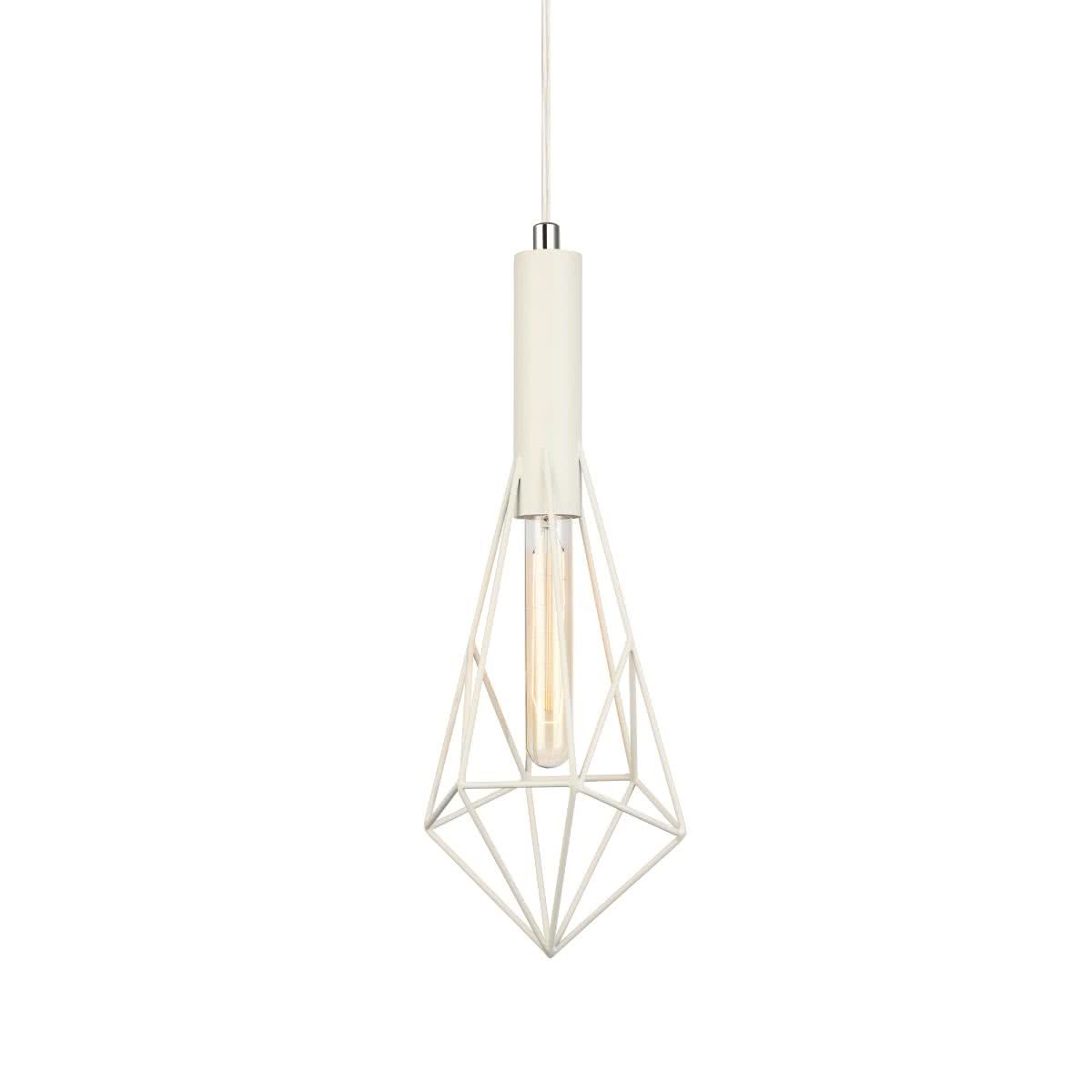 Whiteband Diamond Iron Cage Pendant