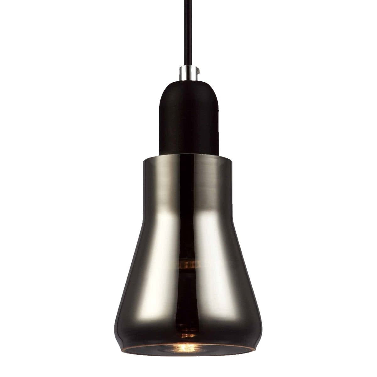 Yarra Black Smoke Flute Pendant Light