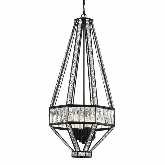 Zofio Oil Rubbed Bronze and Clear Crystal Light Pendant